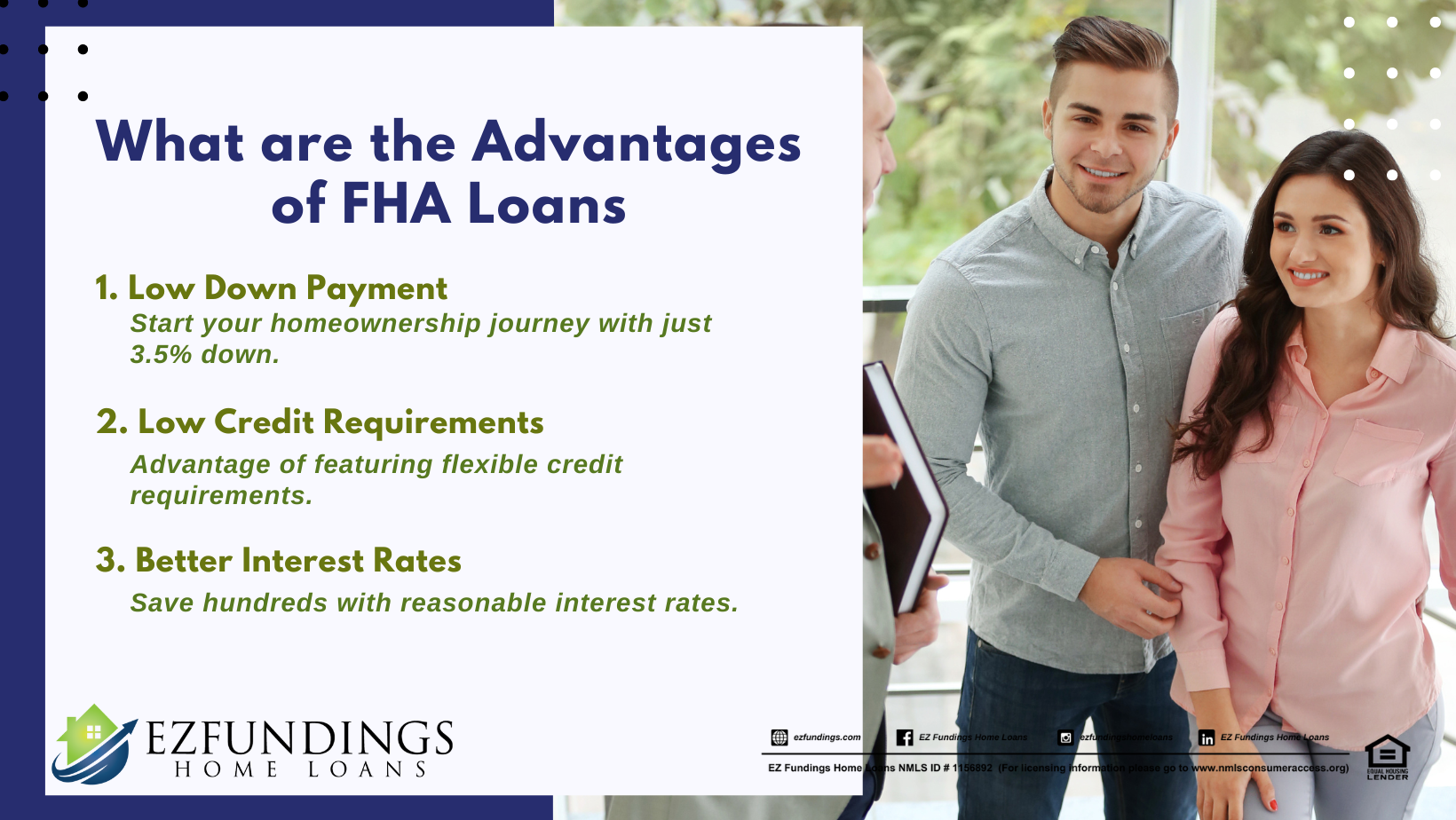 What Are the Advantages of FHA Loans: Low down payments, lenient credit, and better rates empower homebuyers for affordable homeownership.