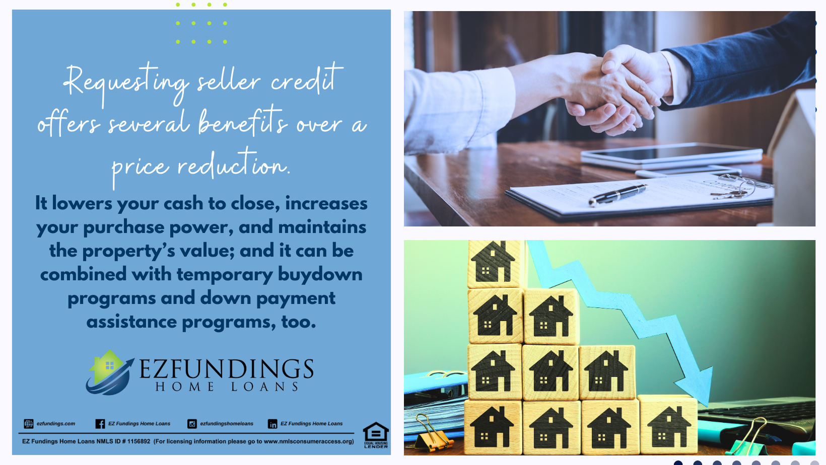 Mortgage: Benefits Of Requesting Seller Credit Over Price Reduction: Lower cash to close, higher purchase power